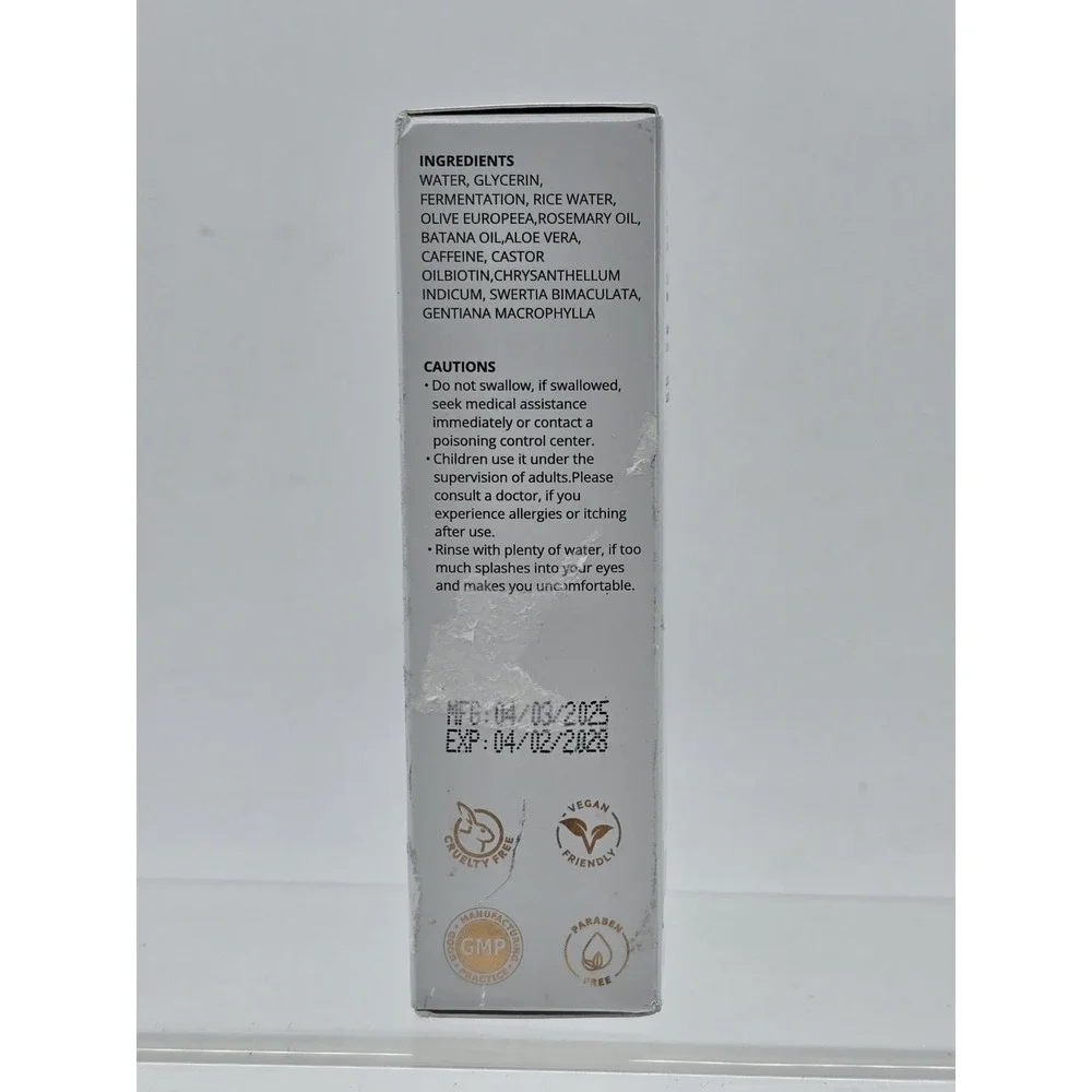 Hair Growth Serum: Rosemary Batana Castor Oil Rice Water‎ Biotin Hair Oils